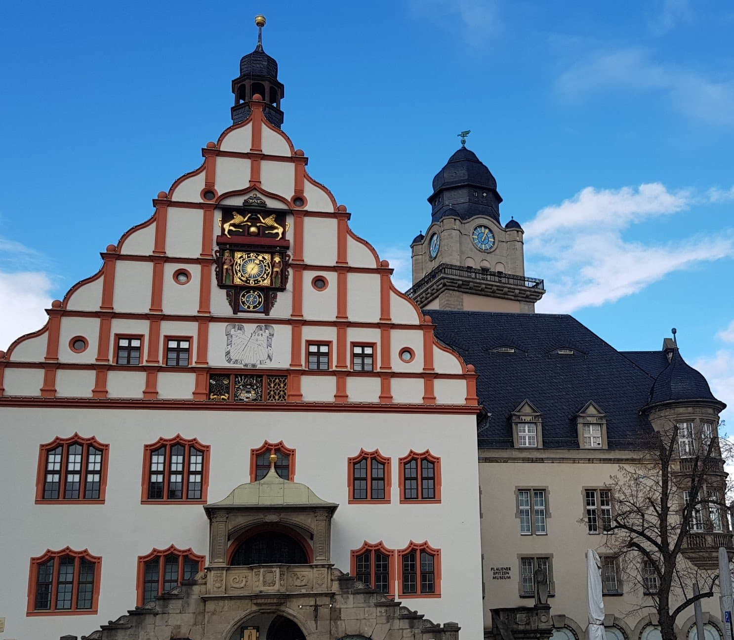 Historisches Rathaus in der Plauener Altstadt